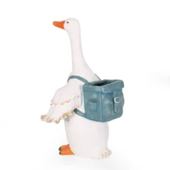 Christopher Knight Home 17" Wide Forgey Concrete Outdoor Novelty Goose Planter White/Blue -Outdoor Furniture Store GUEST 2c4bc378 2f8b 4387 93bf 865698960ed5