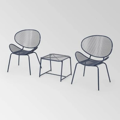 Elloree 3pc Iron Modern Chat Set - Christopher Knight Home 10 Elloree 3pc Iron Modern Chat Set - Christopher Knight Home - Image 8