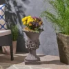 12" Wide Planter Calliope Lightweight Concrete Patio Urn Gray - Christopher Knight Home -Outdoor Furniture Store GUEST 2c6569a5 2b33 4b8d 9fdb 6ceaa4c5ef6e