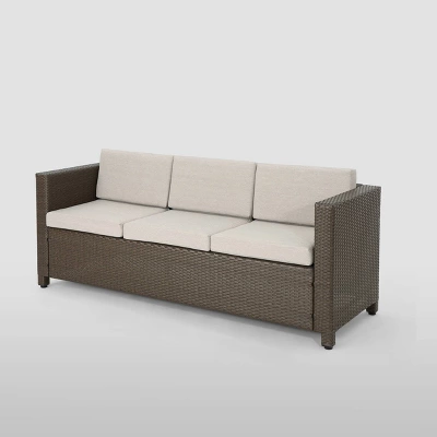 Puerta Wicker Patio Sofa - Christopher Knight Home 7 Puerta Wicker Patio Sofa - Christopher Knight Home - Image 5