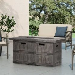 Arnton Outdoor 40000 BTU Rectangle Fire Pit Wood Gray - Christopher Knight Home 14 Arnton Outdoor 40000 BTU Rectangle Fire Pit Wood Gray - Christopher Knight Home -Outdoor Furniture Store GUEST 2e135845 1ffb 442e 839c 1205c9d7c226