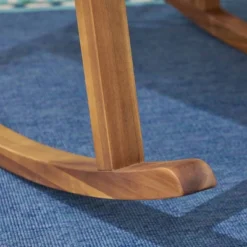 Candel Acacia Wood Rocking Patio Chair Teak / Cream - Christopher Knight Home -Outdoor Furniture Store GUEST 2f232229 cf9b 41ba 91a7 e37a2679553a