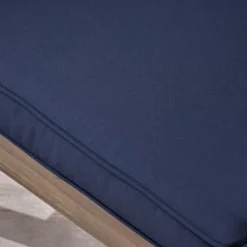 2pc Grenada Acacia Wood Patio Chat Set With Sunbrella Cushions Gray/Navy - Christopher Knight Home -Outdoor Furniture Store GUEST 2f492f3e f38b 466a b055 70ac5236cf57