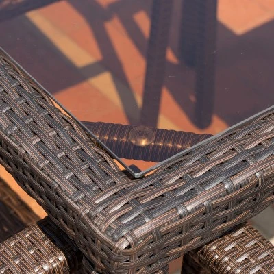 San Pico Square Wicker Dining Table - Multibrown - Christopher Knight Home 5 San Pico Square Wicker Dining Table - Multibrown - Christopher Knight Home - Image 3