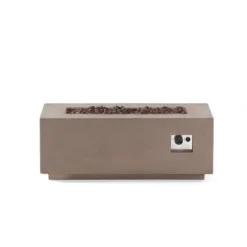 Aidan Outdoor 40000 BTU Light Weight Concrete Rectangular Fire Pit Light Gray - Christopher Knight Home -Outdoor Furniture Store GUEST 3053d102 1621 4040 8d21 1b0a88686fa6