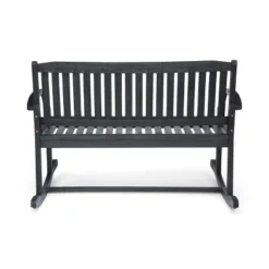 Regatta Acacia Patio Rocking Loveseat - Dark Gray - Christopher Knight Home -Outdoor Furniture Store GUEST 3124be8c 4bca 4189 aa09 734c8ccdc233