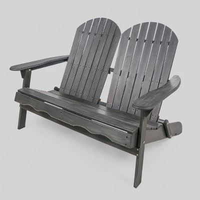 Malibu Acacia Wood Patio Adirondack Loveseat - Christopher Knight Home 7 Malibu Acacia Wood Patio Adirondack Loveseat - Christopher Knight Home - Image 5