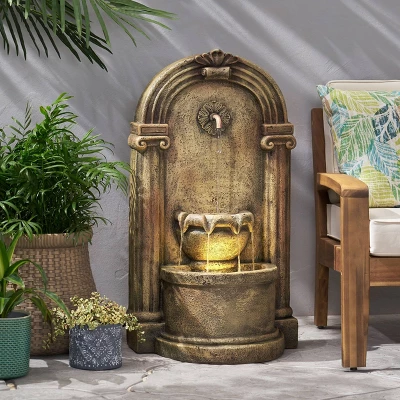 Frontage Outdoor 2-Tier Single Spout Fountain - Light Brown - Christopher Knight Home 3 Frontage Outdoor 2-Tier Single Spout Fountain - Light Brown - Christopher Knight Home