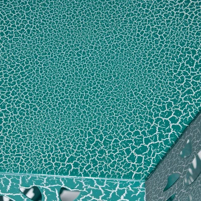 Eliana 12" Sunburst Outdoor Patio Iron Side Table - Crackle Teal - Christopher Knight Home 8 Eliana 12" Sunburst Outdoor Patio Iron Side Table - Crackle Teal - Christopher Knight Home - Image 6