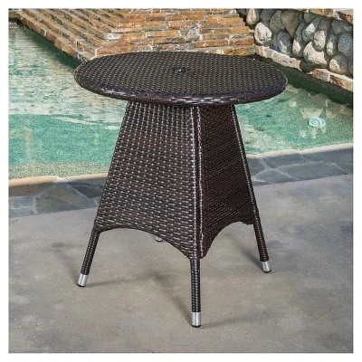 Ceylon 3-piece Wicker Patio Bistro Set - Brown - Christopher Knight Home 5 Ceylon 3-piece Wicker Patio Bistro Set - Brown - Christopher Knight Home - Image 3