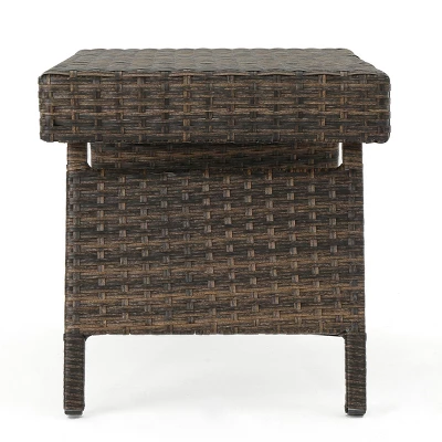 Thira Wicker Adjustable Folding Side Table - Mocha - Christopher Knight Home 4 Thira Wicker Adjustable Folding Side Table - Mocha - Christopher Knight Home - Image 2