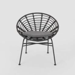 Kingston 3pc Acacia Wood Chat Set - Gray/Dark Gray - Christopher Knight Home -Outdoor Furniture Store GUEST 38971c8f 1bef 4502 8fa1 aac7be463bdb 1