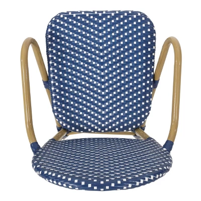 Paul 3pc Outdoor Aluminum French Bistro Set - Dark Teal/White/Bamboo - Christopher Knight Home 10 Paul 3pc Outdoor Aluminum French Bistro Set - Dark Teal/White/Bamboo - Christopher Knight Home - Image 8