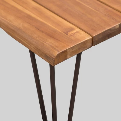 Zion Acacia Wood Square Patio Coffee Table - Teak - Christopher Knight Home 4 Zion Acacia Wood Square Patio Coffee Table - Teak - Christopher Knight Home - Image 2