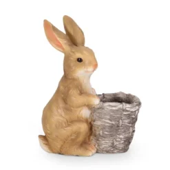 Christopher Knight Home 16" Wide Tooke Concrete Outdoor Novelty Rabbit Planter White/Brown -Outdoor Furniture Store GUEST 394b1338 0413 4b3b b194 ac9802cb8a25