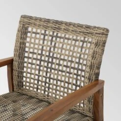 Hampton 4pk Wicker Mid-Century Club Chairs - Natural/Gray - Christopher Knight Home -Outdoor Furniture Store GUEST 3a78ce8c c9e4 4d34 9b8d 1457d3d1ff52