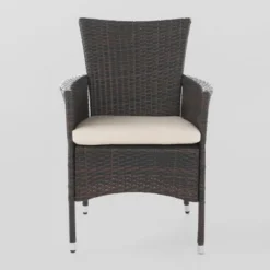 Ellie 3pc Acacia Wood Wicker Bistro Set - Brown/Beige - Christopher Knight Home -Outdoor Furniture Store GUEST 3a8f6aec 1e44 4f69 878a 60dca3bde36c