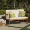 Luciano Acacia Wood Bench - Brown/Cream - Christopher Knight Home 2 Luciano Acacia Wood Bench - Brown/Cream - Christopher Knight Home -Outdoor Furniture Store GUEST 3adfe061 0094 4241 844d 7c74b055cf7f