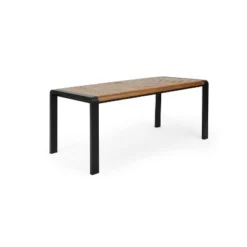 Holt Rectangular Outdoor Acacia Wood Dining Table Teak/Black - Christopher Knight Home -Outdoor Furniture Store GUEST 3af6127f 4f3a 4725 aa06 04d6aa894042