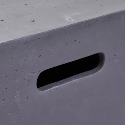 Aidan Rectangle 40" Lightweight Concrete Gas Fire Pit - Dark Gray - Christopher Knight Home 5 Aidan Rectangle 40" Lightweight Concrete Gas Fire Pit - Dark Gray - Christopher Knight Home - Image 3