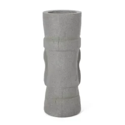 Christopher Knight Home 10" Wide Poulan Concrete Outdoor Novelty Polynesian Planter Stone Gray -Outdoor Furniture Store GUEST 3bb11311 c3ca 4144 8b98 ed6f287a8356