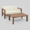 2pc Genser Wooden Patio Loveseat And Coffee Table Set Brown - Christopher Knight Home 1 2pc Genser Wooden Patio Loveseat And Coffee Table Set Brown - Christopher Knight Home -Outdoor Furniture Store GUEST 3ce30eaf d5ba 48ee 8cb2 134473564c9d