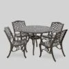 Hallandale Sarasota 5pc Cast Aluminum Patio Dining Set - Bronze - Christopher Knight Home -Outdoor Furniture Store GUEST 3d28747d 4d97 4393 8b73 1d47a6615de3