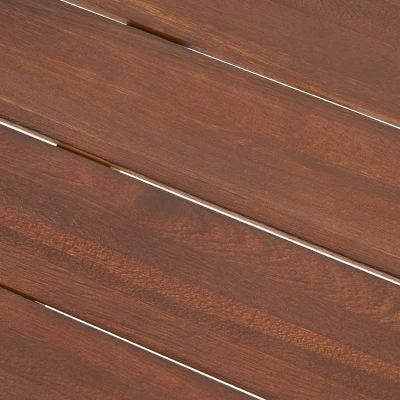 Carlisle Rectangle Acacia And Iron Patio Dining Table - Christopher Knight Home 6 Carlisle Rectangle Acacia And Iron Patio Dining Table - Christopher Knight Home - Image 4