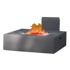 Aidan 40" Light Weight Concrete Gas Fire Pit Table With Tank Holder Square - Christopher Knight Home -Outdoor Furniture Store GUEST 3e3e84f6 5acd 41a9 8aa0 1779671389ad
