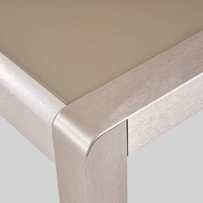 Aviara 2pc Aluminum Patio Loveseat & Coffee Table Set - Khaki - Christopher Knight Home 6 Aviara 2pc Aluminum Patio Loveseat & Coffee Table Set - Khaki - Christopher Knight Home - Image 4