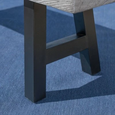 Lido Concrete Patio Dining Bench - Gray - Christopher Knight Home 4 Lido Concrete Patio Dining Bench - Gray - Christopher Knight Home - Image 2