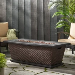 Meyer Outdoor 50000 BTU Light Weight Concrete Rectangular Fire Pit Brown - Christopher Knight Home 12 Meyer Outdoor 50000 BTU Light Weight Concrete Rectangular Fire Pit Brown - Christopher Knight Home -Outdoor Furniture Store GUEST 432815cb 32c5 4cae 94c6 510752540a5b