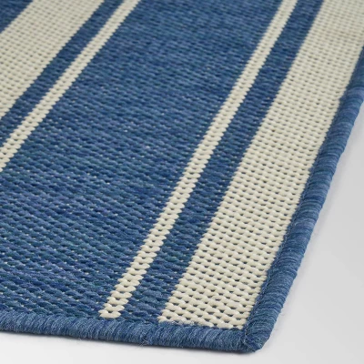 7'10" X 10' Nador Outdoor Rug Blue/Ivory - Christopher Knight Home 5 7'10" X 10' Nador Outdoor Rug Blue/Ivory - Christopher Knight Home - Image 3
