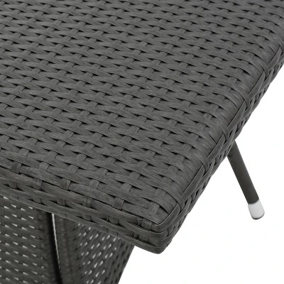 Campbell 5pc Wicker Patio Dining Set With Cushions - Gray - Christopher Knight Home 5 Campbell 5pc Wicker Patio Dining Set With Cushions - Gray - Christopher Knight Home - Image 3