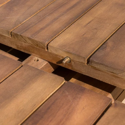 Wilson Rectangle Acacia Wood Expandable Dining Table Teak - Christopher Knight Home 4 Wilson Rectangle Acacia Wood Expandable Dining Table Teak - Christopher Knight Home - Image 2