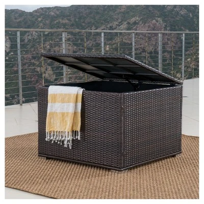 Santa Rosa Wicker Storage Box - Multibrown - Christopher Knight Home 4 Santa Rosa Wicker Storage Box - Multibrown - Christopher Knight Home - Image 3