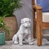 Concrete Adena Outdoor Dog Garden Statue - Antique White - Christopher Knight Home 1 Concrete Adena Outdoor Dog Garden Statue - Antique White - Christopher Knight Home -Outdoor Furniture Store GUEST 46c15914 5add 4bc1 bde3 fb0cbb7cc7ca