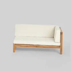 Oana 4pc Acacia Wood Patio Sectional Chat Set W/ Cushions - Christopher Knight Home -Outdoor Furniture Store GUEST 473d1a9e 7a67 454c b2fe 003ee6a9070f