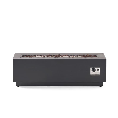 Wellington Outdoor 50000 BTU Rectangular Fire Pit Dark Gray - Christopher Knight Home 8 Wellington Outdoor 50000 BTU Rectangular Fire Pit Dark Gray - Christopher Knight Home - Image 6