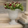 20" Wide Planter Urn Patio Moroccan Fiber Stone White - Christopher Knight Home -Outdoor Furniture Store GUEST 47bebdc8 e60f 4916 a5be 29bfba00e64f