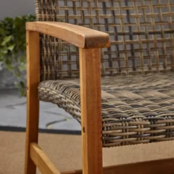 3pc Hampton Wood And Wicker Patio Set - Christopher Knight Home -Outdoor Furniture Store GUEST 47eaf1e1 caca 422a 9229 3be923da1fae