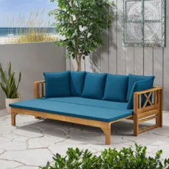 Long Beach Acacia Wood Extendable Patio Daybed Sofa Teak - Christopher Knight Home -Outdoor Furniture Store GUEST 48222d1b 0645 472b bc41 4be12e2a99d6