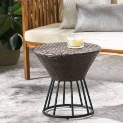 Crete Round Wicker Outdoor Side Table - Christopher Knight Home -Outdoor Furniture Store GUEST 4886ecf8 8b8b 4101 b774 b4a01b19a692