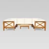 Brava 9pc Acacia Sectional Sofa Set - Teak/Beige - Christopher Knight Home -Outdoor Furniture Store GUEST 48ced7dc 82a8 4e9d 9606 150f362546c9