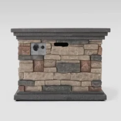 Ariel 5pc Wicker Rocking Chairs And Fire Pit Set - Dark Brown/Beige - Christopher Knight Home -Outdoor Furniture Store GUEST 4ab29f81 574e 405a 9f4e 4941cab305b2