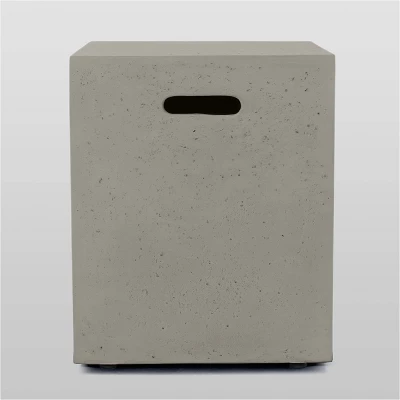 Oana 12pc Acacia U-Shaped Sectional Sofa Set With Fire Pit - Teak/Beige And Light Gray - Christopher Knight Home 6 Oana 12pc Acacia U-Shaped Sectional Sofa Set With Fire Pit - Teak/Beige And Light Gray - Christopher Knight Home - Image 4