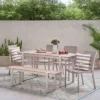 Otero 6pc Outdoor Aluminum Dining Set - Natural/Gray/Silver - Christopher Knight Home -Outdoor Furniture Store GUEST 4c8f7f11 90fb 4307 ac04 375f32f5474e