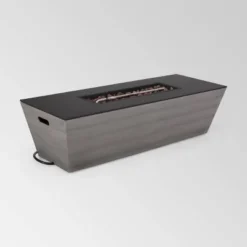 Langton Rectangular 56" Light Weight Concrete Gas Fire Pit With Tank Holder Dark Gray - Christopher Knight Home -Outdoor Furniture Store GUEST 4cb2e529 ee2d 4cfc a798 e7755d7d370a