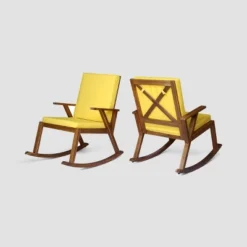 Champlain 2pk Acacia Wood Rocking Chair - Christopher Knight Home -Outdoor Furniture Store GUEST 4cf2bb4d 7c29 4229 a16e 49f6ff828a0e