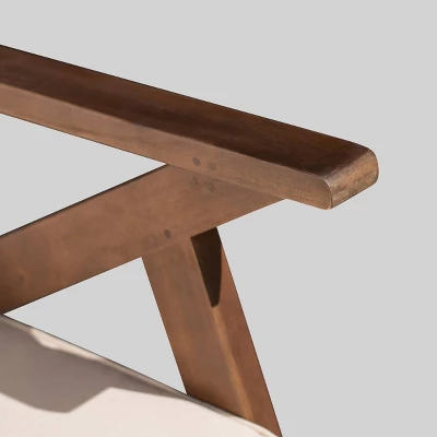 Gus Acacia Wood Patio Rocking Chair - Christopher Knight Home 5 Gus Acacia Wood Patio Rocking Chair - Christopher Knight Home - Image 3